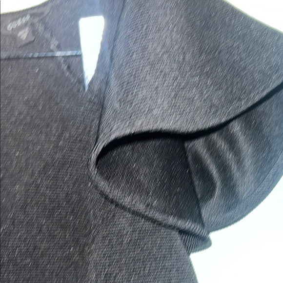 Guess Black Sheath Mini Dress with Flutter Cap Sleeves - Picture 5 of 8
